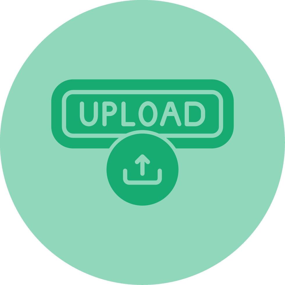 Upload Dual Tone Circle Icon vector