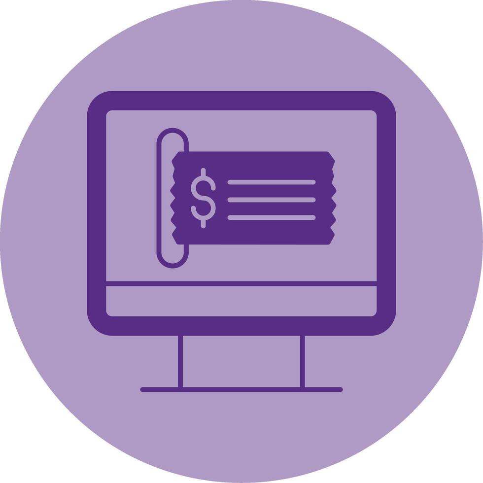 Electronic Ticket Dual Tone Circle Icon vector