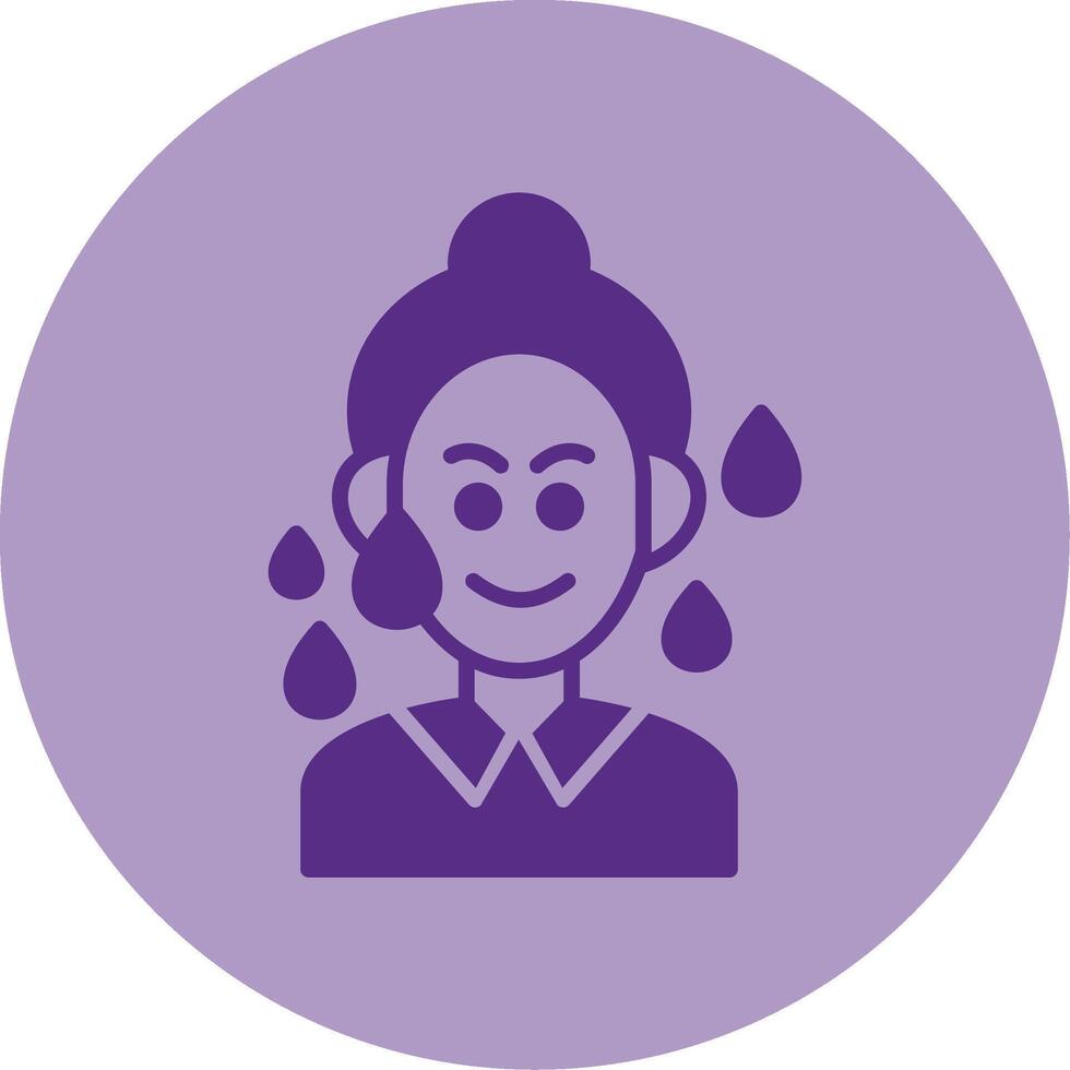 Sweating Dual Tone Circle Icon vector