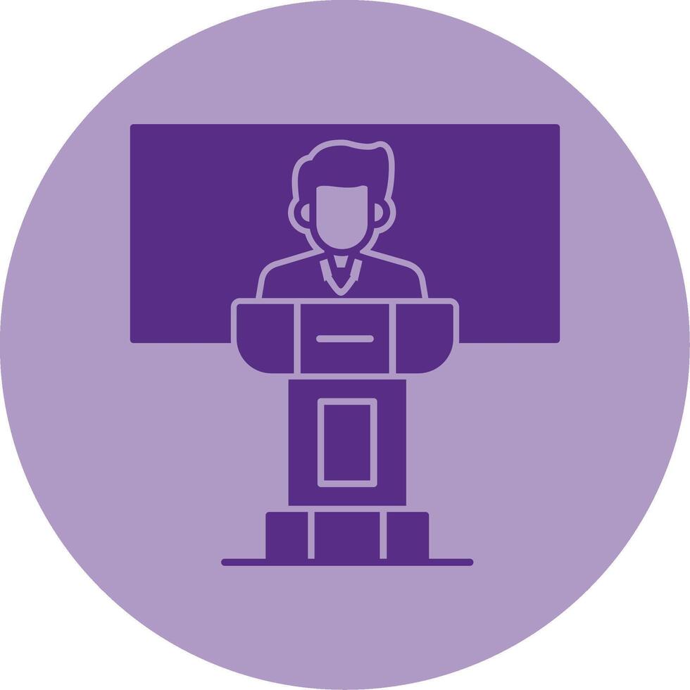 Lecture Dual Tone Circle Icon vector