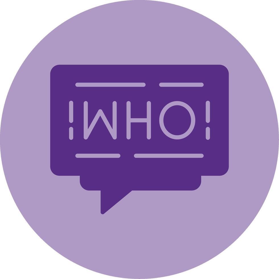 Who Dual Tone Circle Icon vector