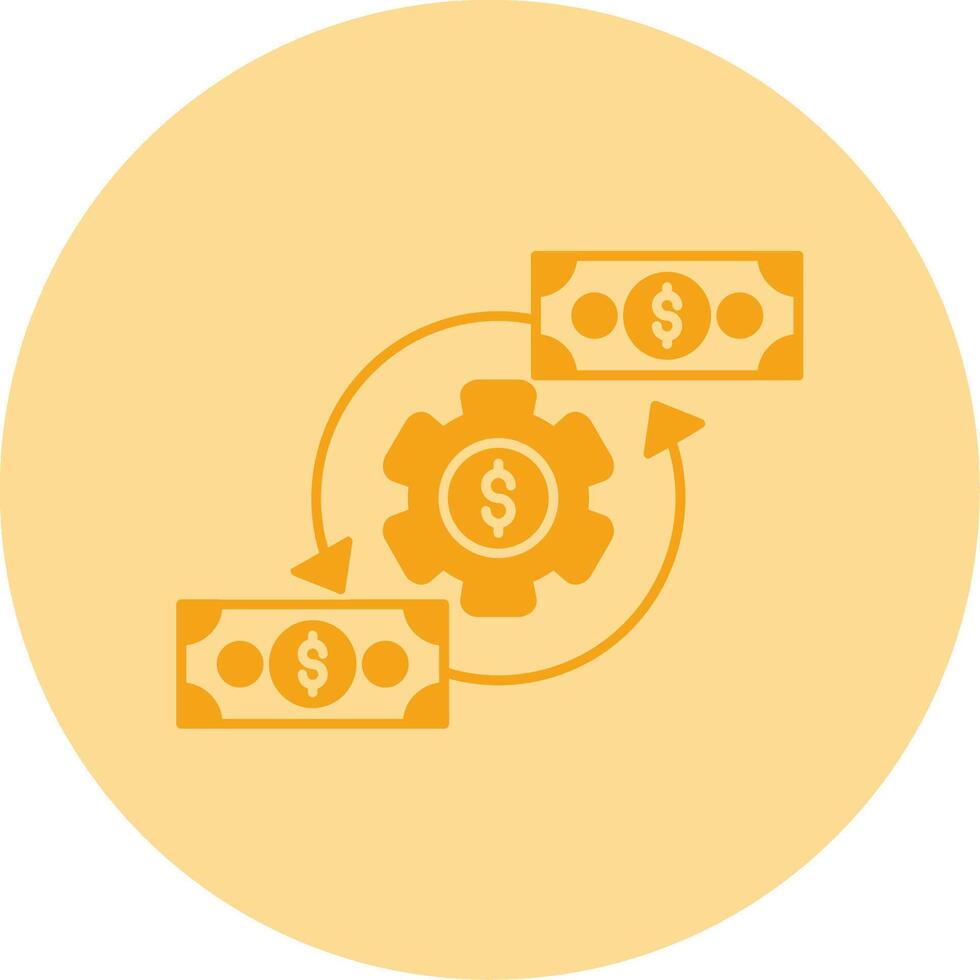 Cash Flow Dual Tone Circle Icon vector