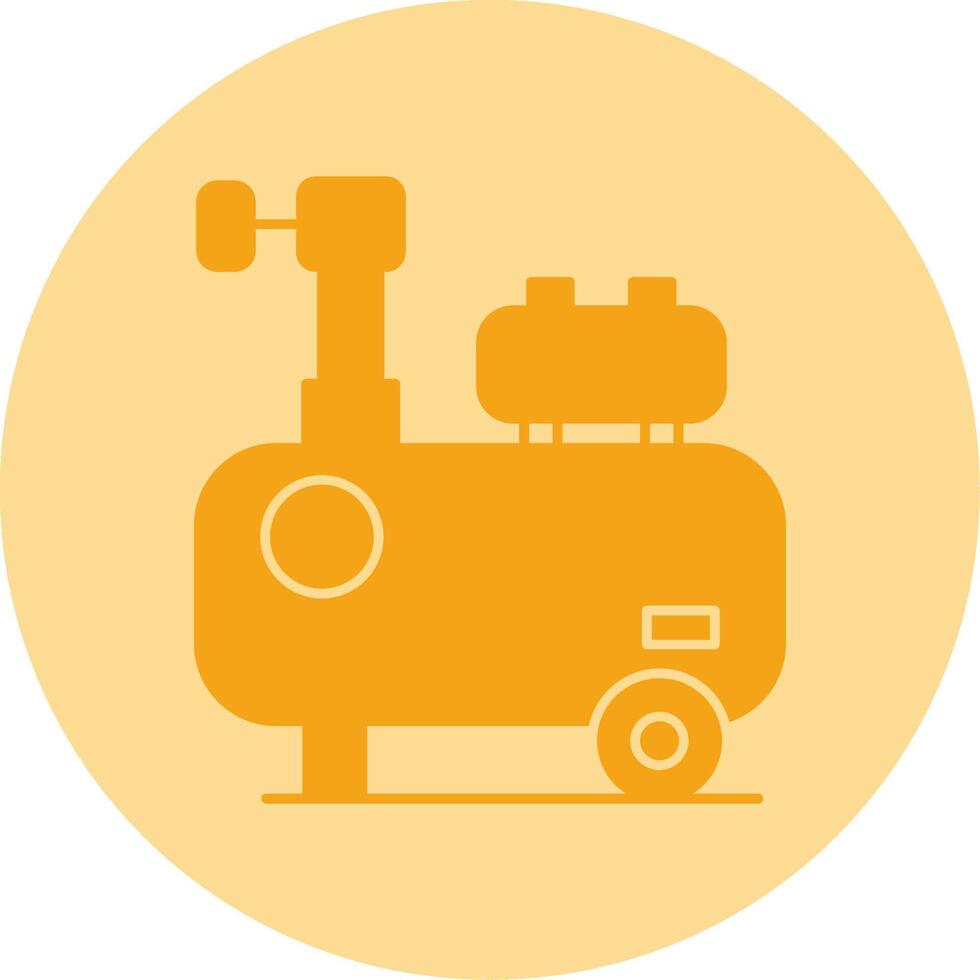 Air Compressor Dual Tone Circle Icon vector