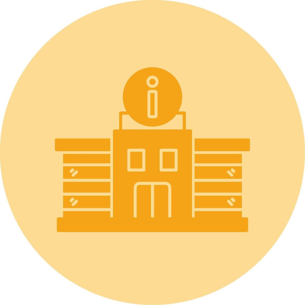 Information Center Dual Tone Circle Icon vector