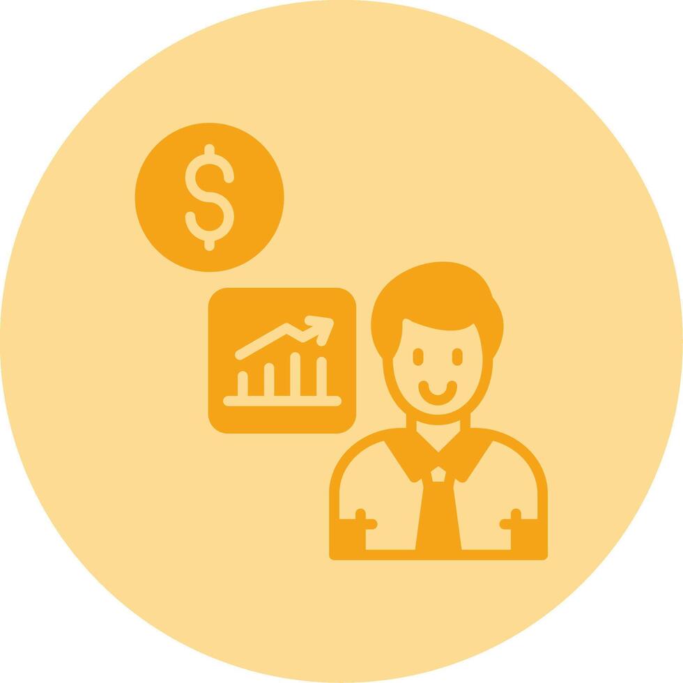 Business Impact Dual Tone Circle Icon vector