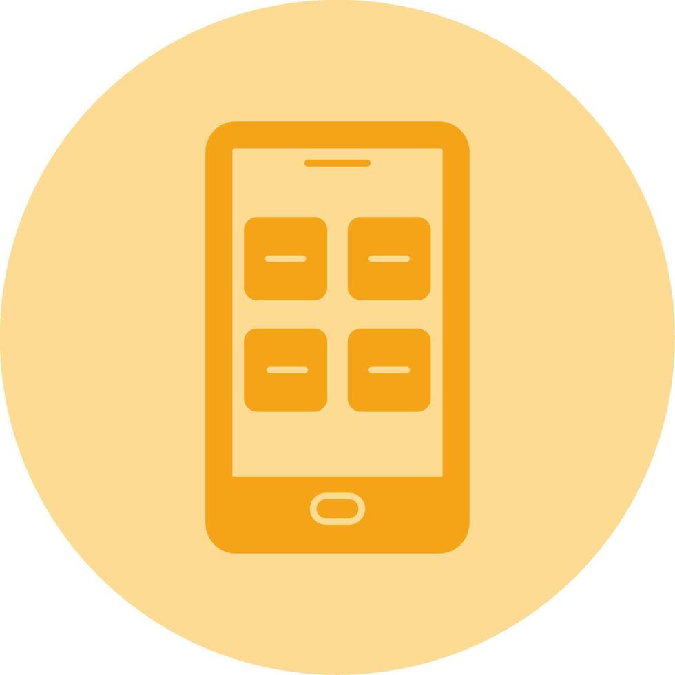 Mobile Phone Dual Tone Circle Icon vector