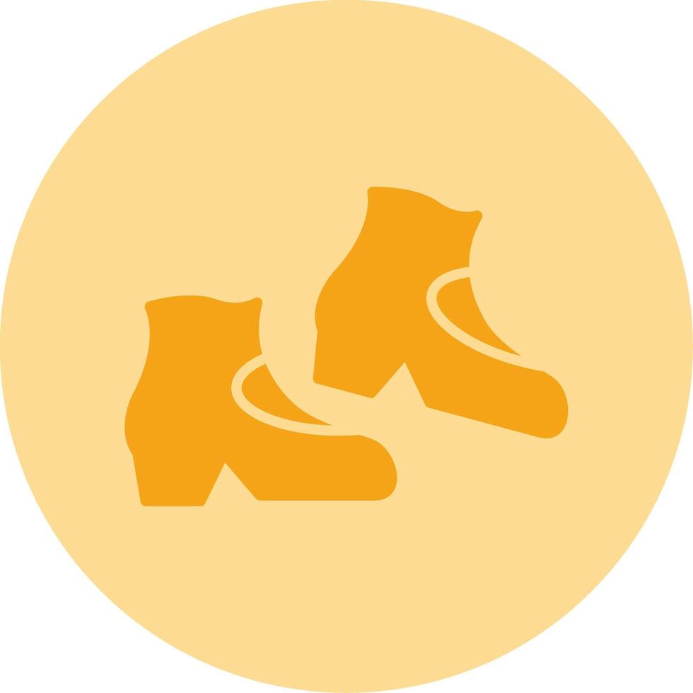 Tap Boots Dual Tone Circle Icon vector