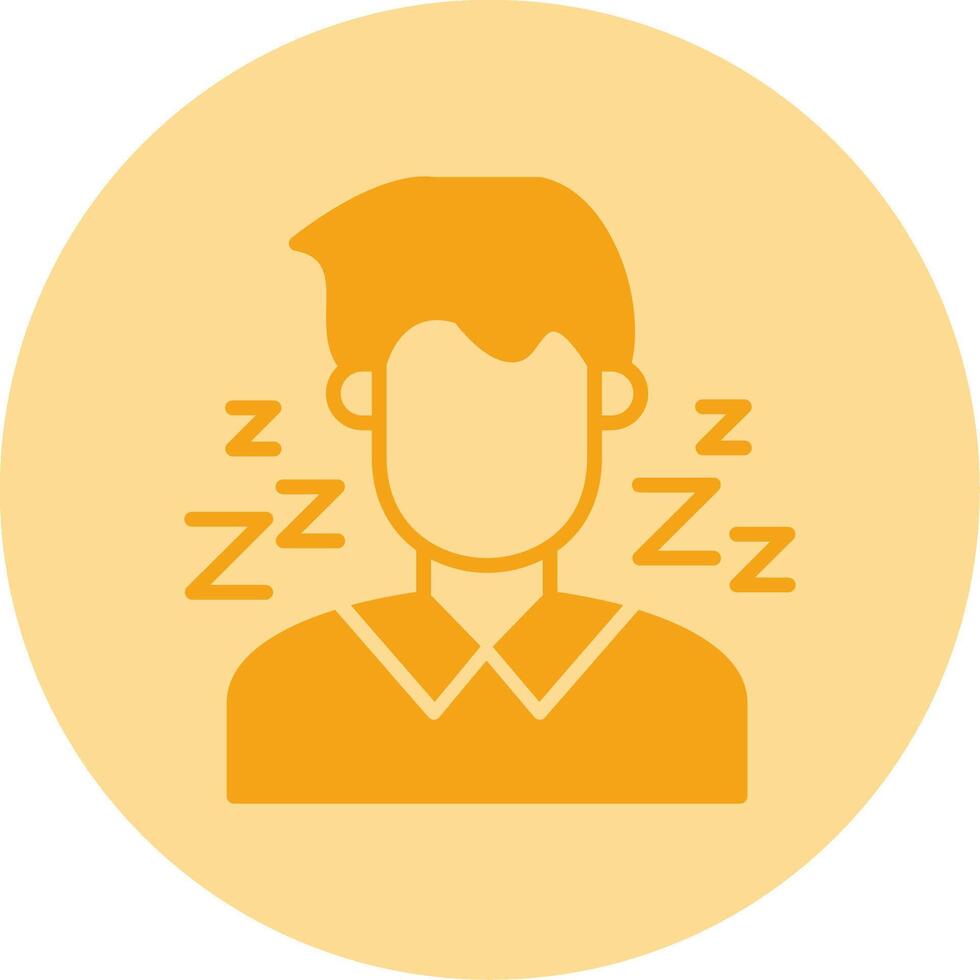 Tiredness Dual Tone Circle Icon vector