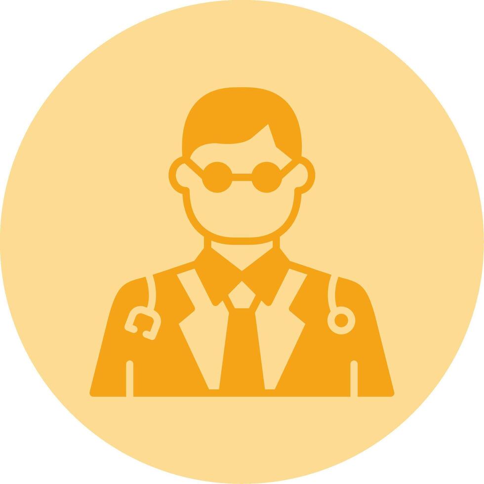 Doctor Dual Tone Circle Icon vector