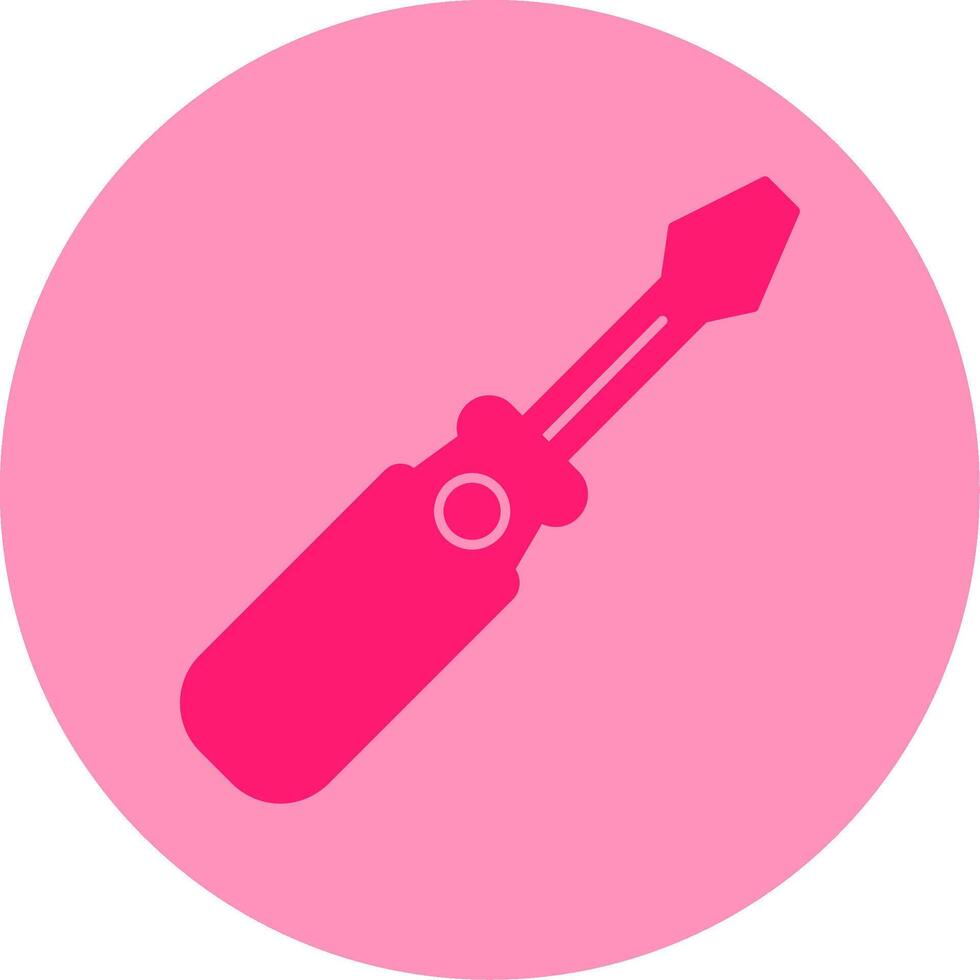 Screwdrive Dual Tone Circle Icon vector