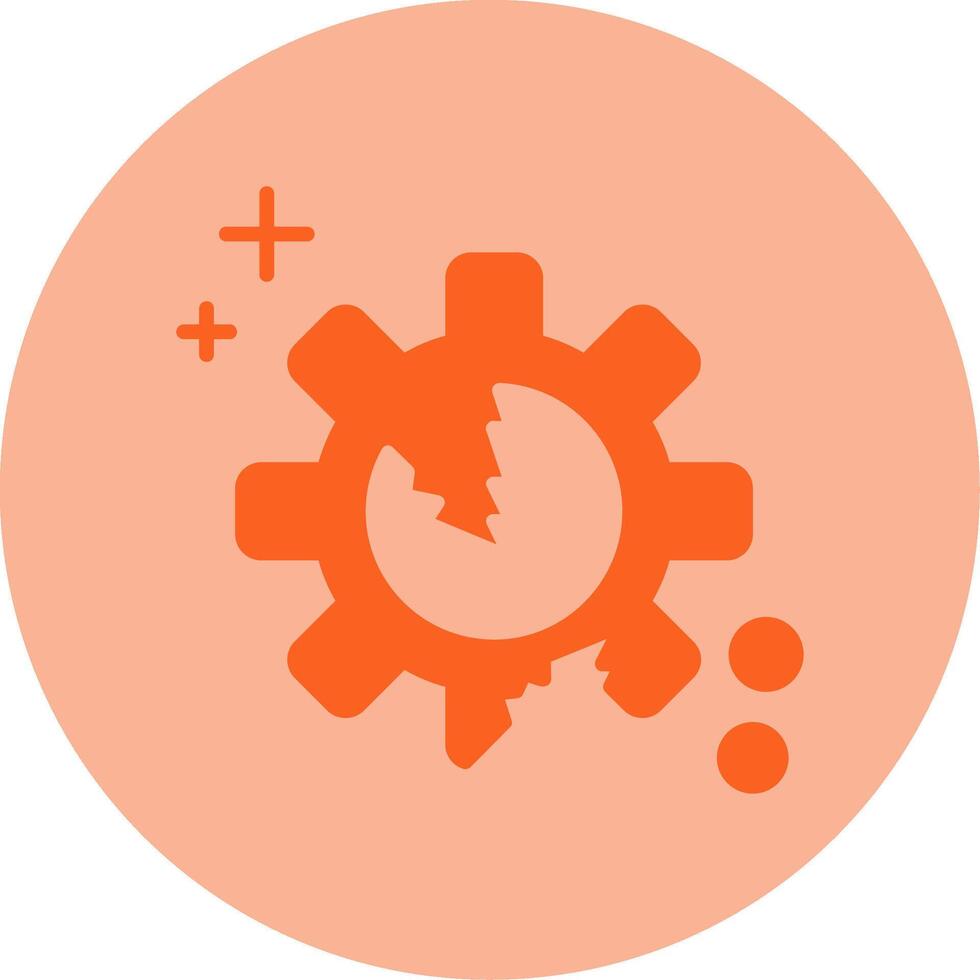 Disruption Dual Tone Circle Icon vector
