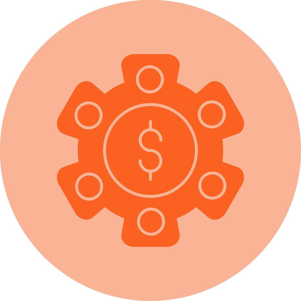 Asset Management Dual Tone Circle Icon vector