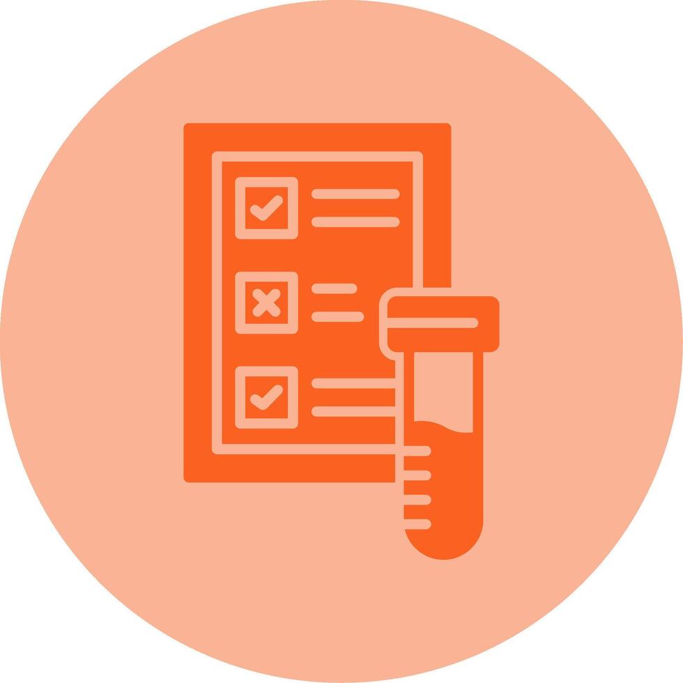 Blood Test Dual Tone Circle Icon vector