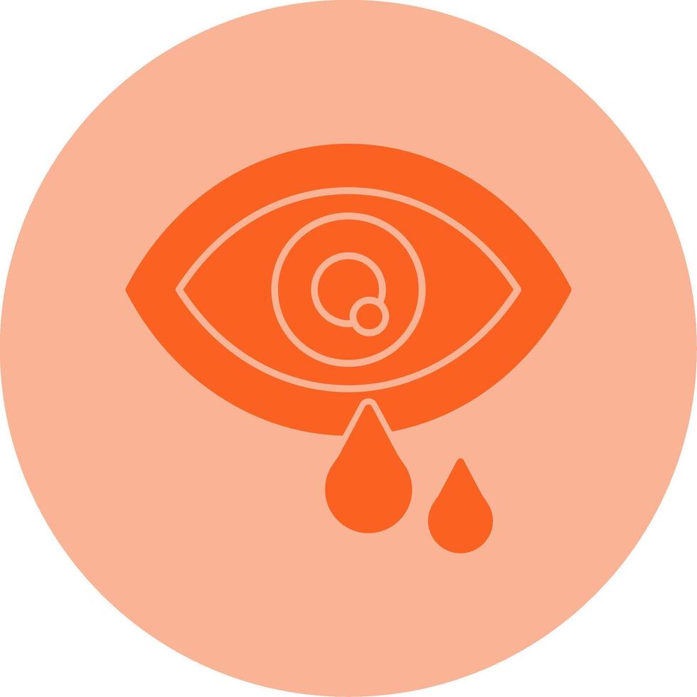 Eye Dual Tone Circle Icon vector