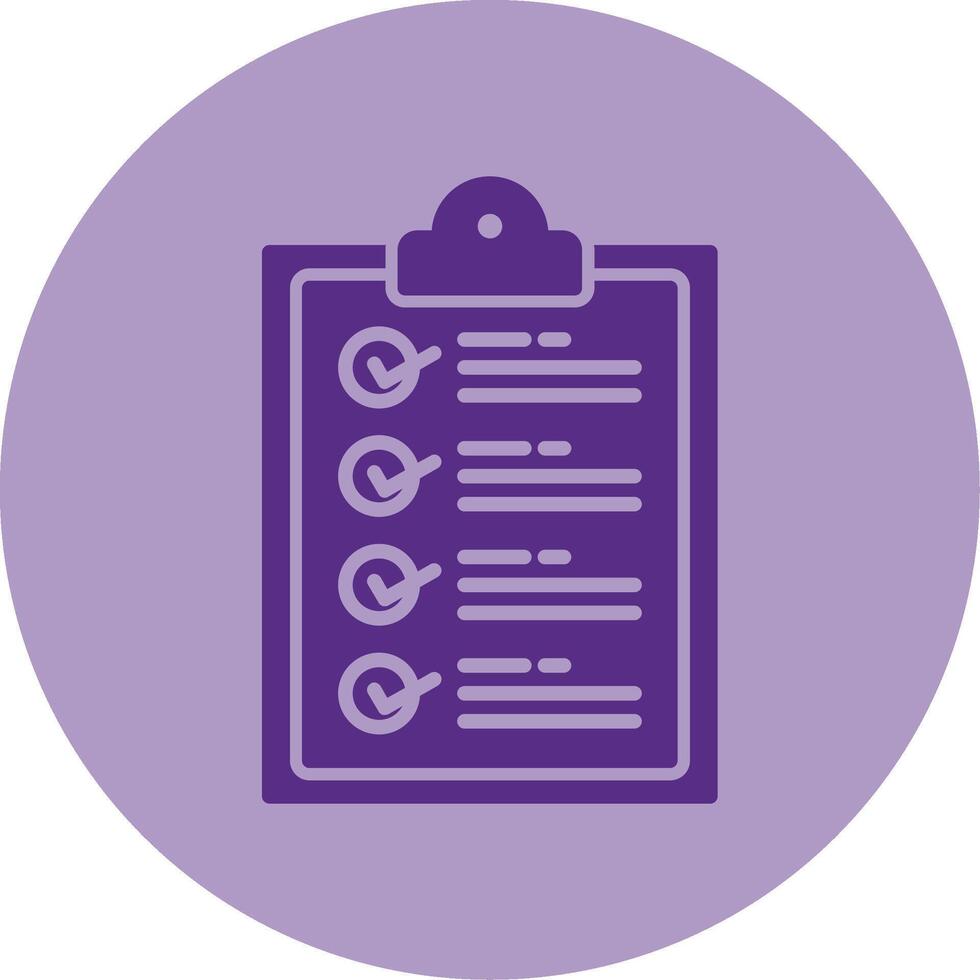 Checklist Dual Tone Circle Icon vector