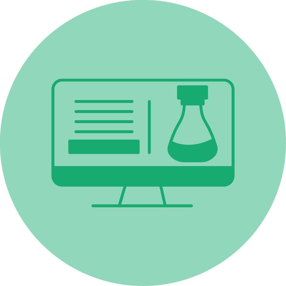 Science Class Dual Tone Circle Icon vector