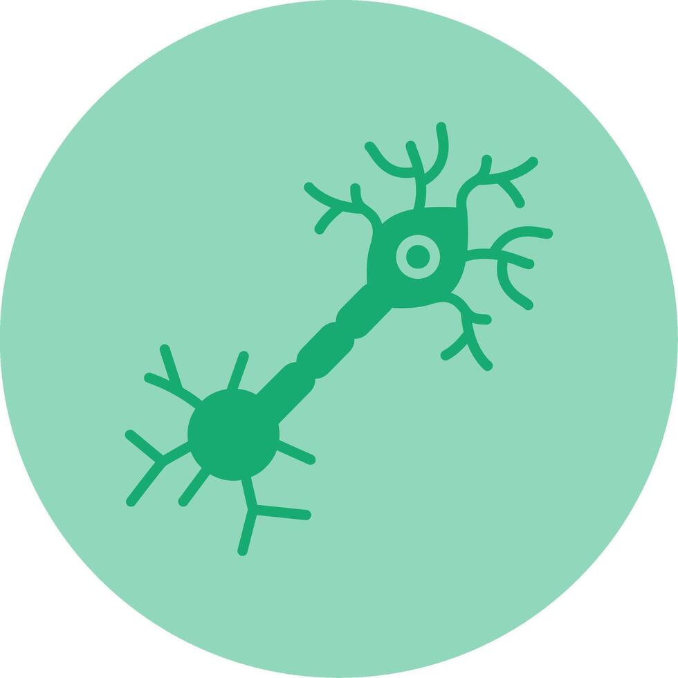 Multipolar Neuron Dual Tone Circle Icon vector
