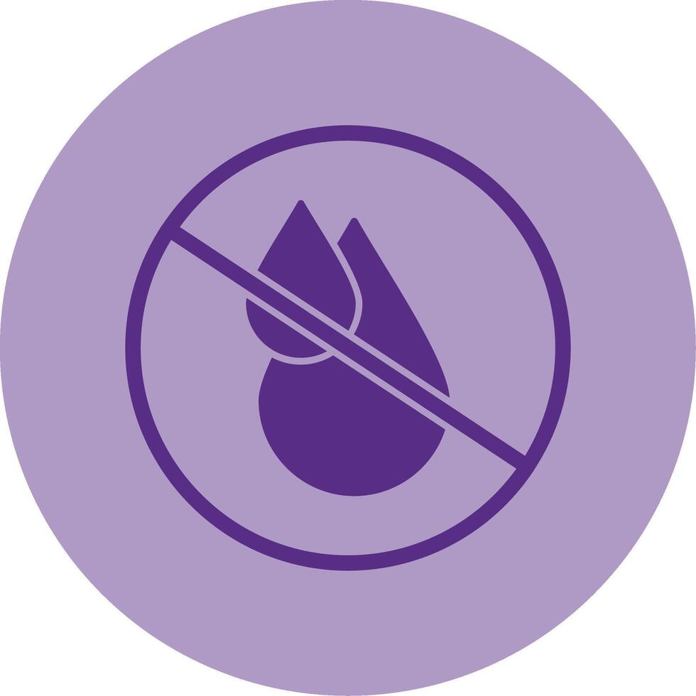 No Potable Dual Tone Circle Icon vector