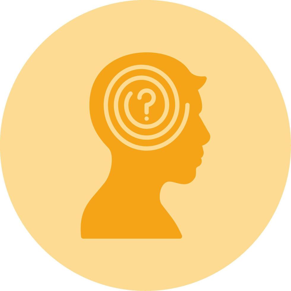 Confusion Dual Tone Circle Icon vector