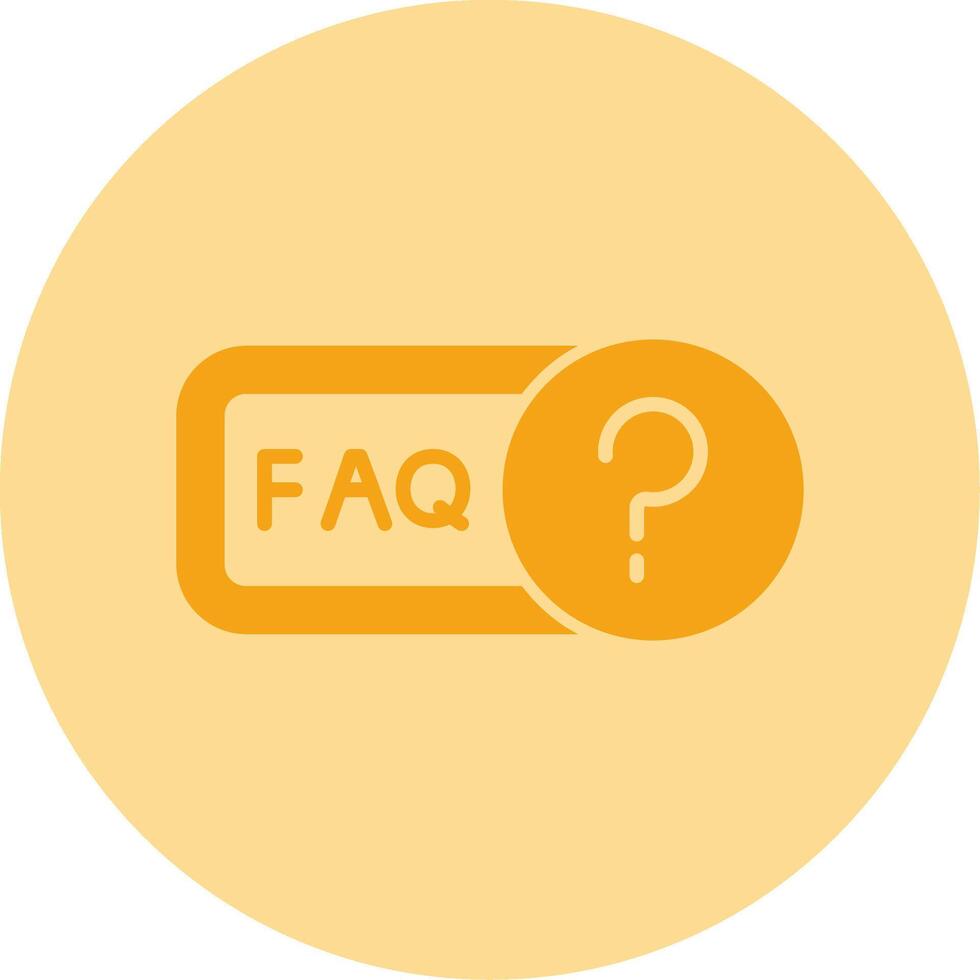 Faq Dual Tone Circle Icon vector