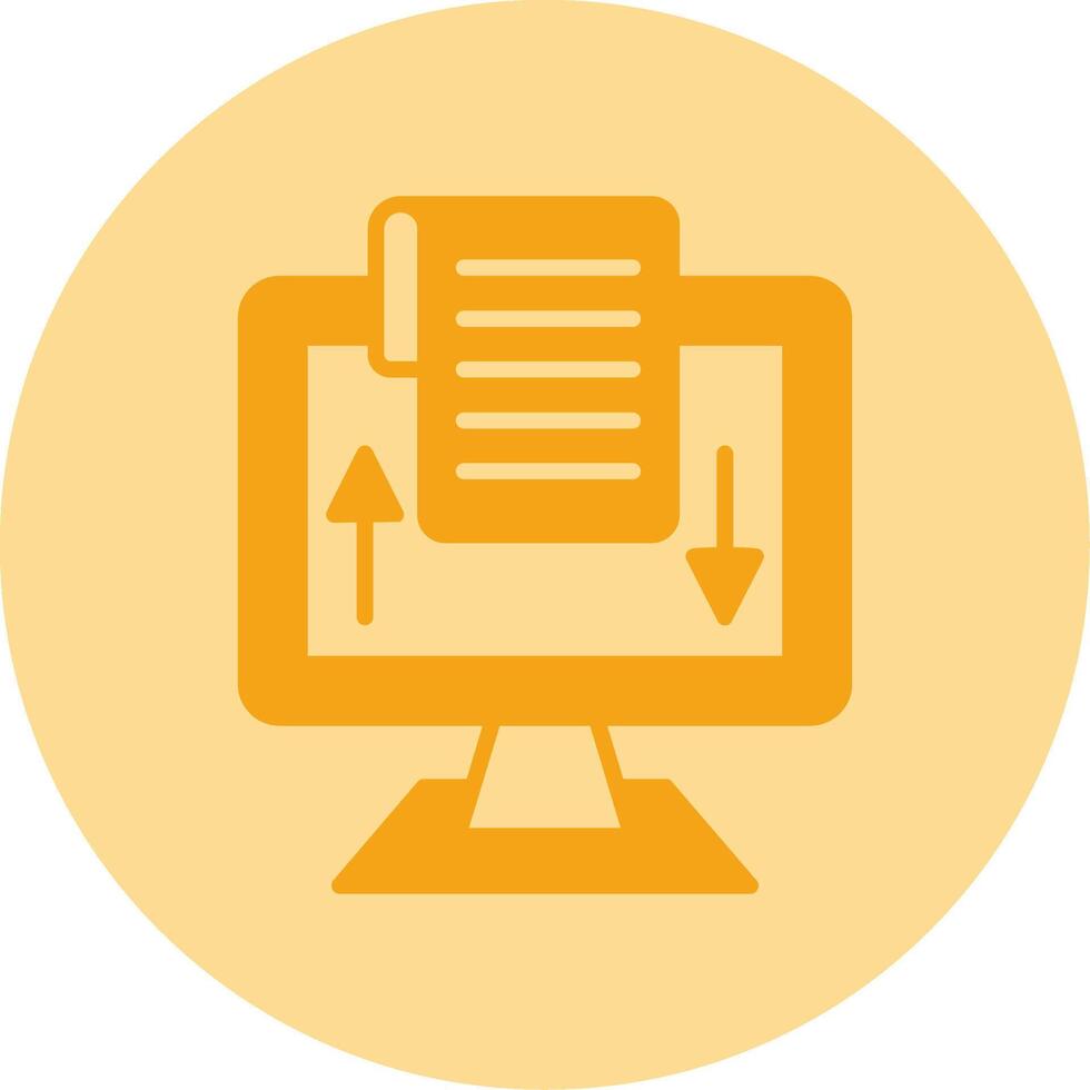 Digitalization Dual Tone Circle Icon vector
