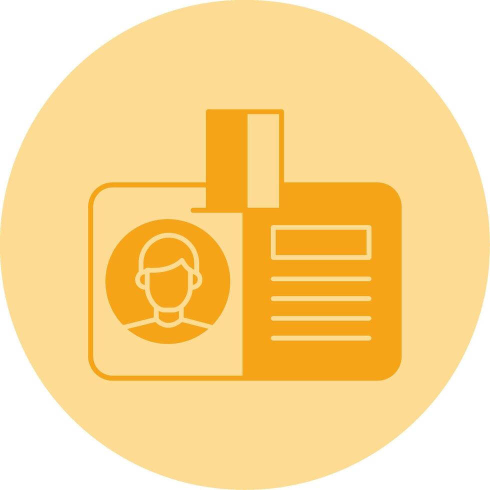 Id Card Dual Tone Circle Icon vector
