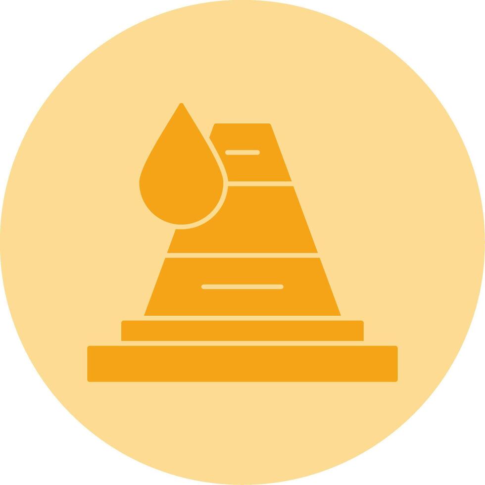 Traffic Cone Dual Tone Circle Icon vector