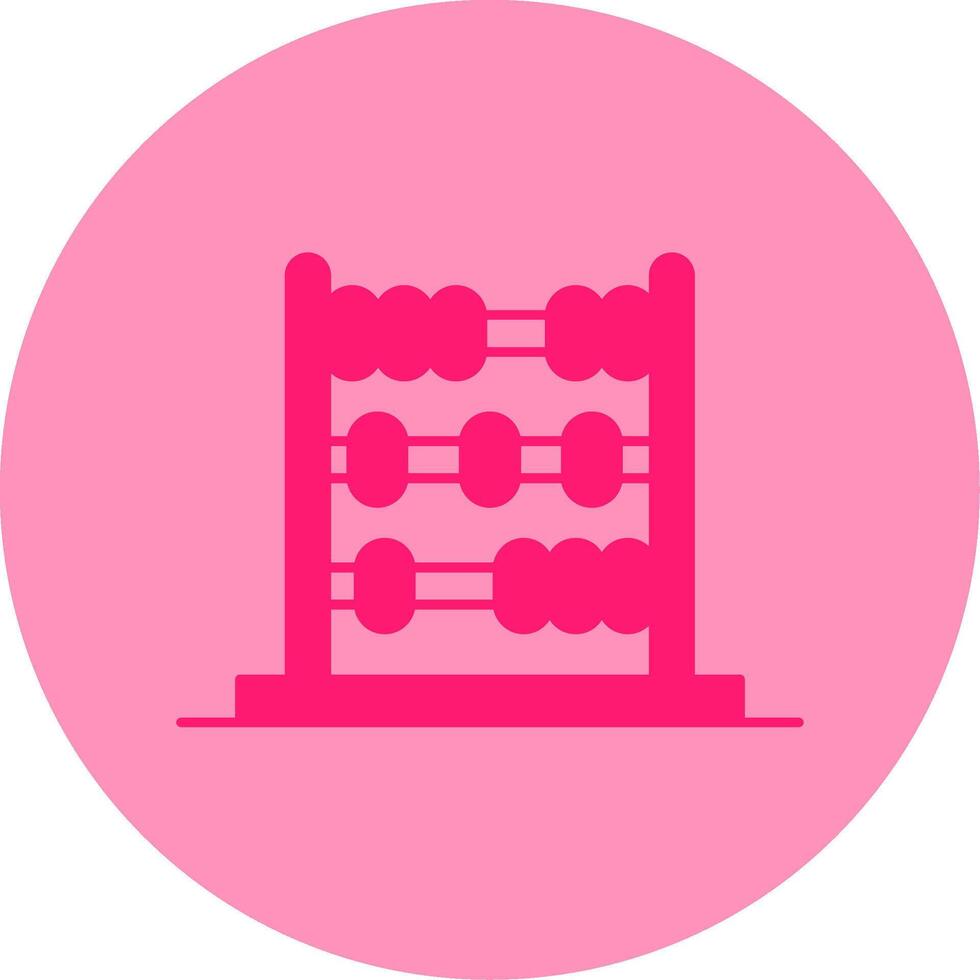 Abacus Dual Tone Circle Icon vector