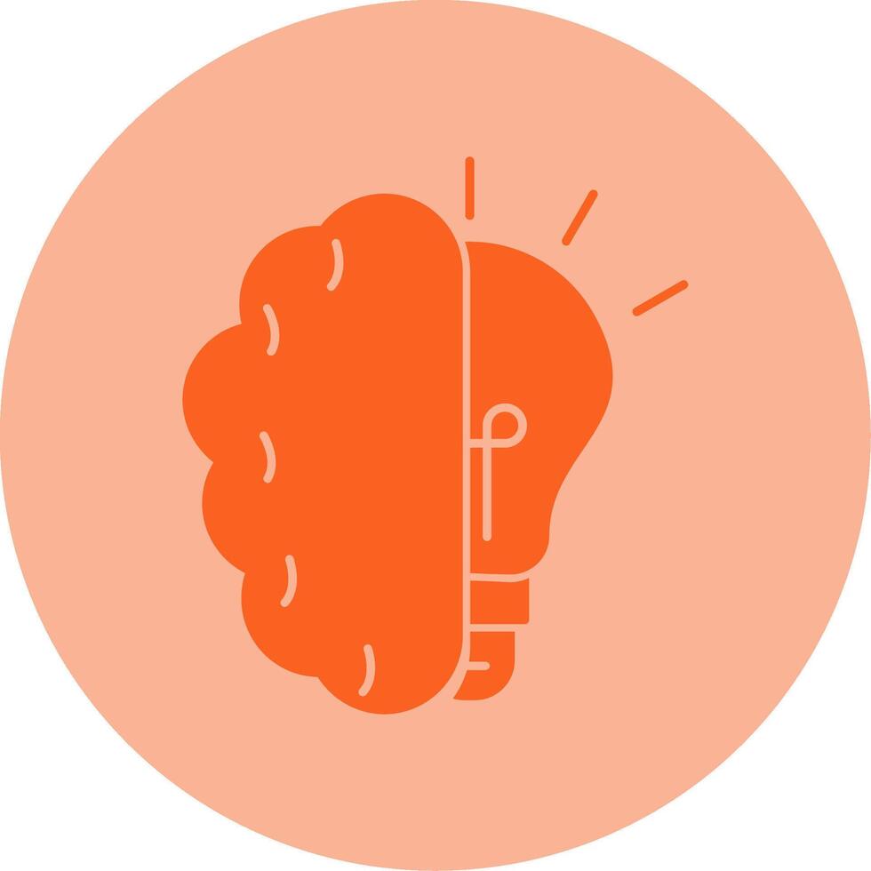 Brainstroming Dual Tone Circle Icon vector