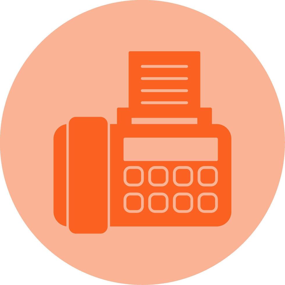 Fax Dual Tone Circle Icon vector