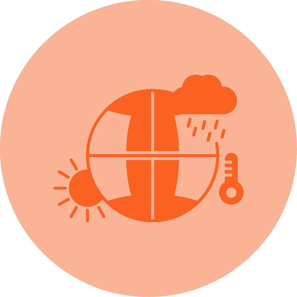 Climate Change Dual Tone Circle Icon vector