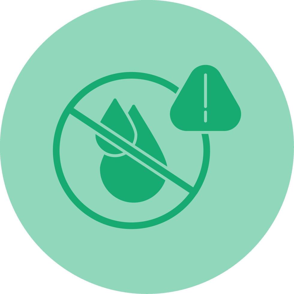 No Water Dual Tone Circle Icon vector
