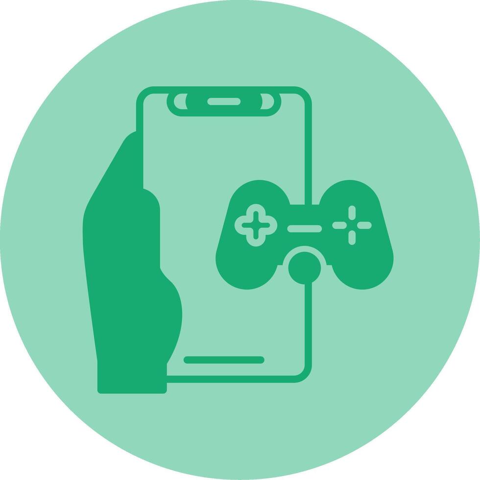 Gaming Dual Tone Circle Icon vector