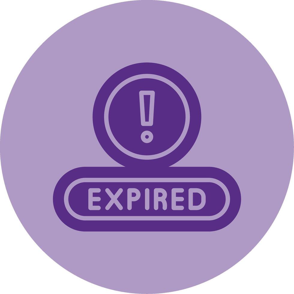 Expired Dual Tone Circle Icon vector