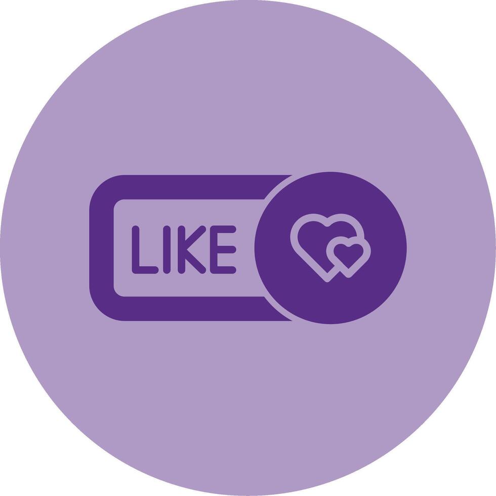 Like Dual Tone Circle Icon vector