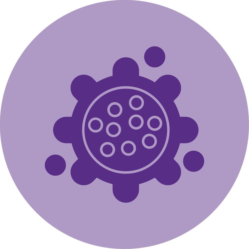 Pollen Dual Tone Circle Icon vector