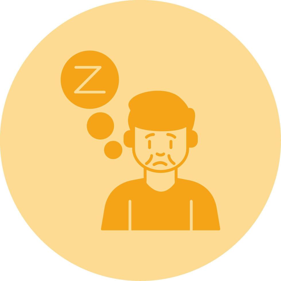 Insomnia Dual Tone Circle Icon vector
