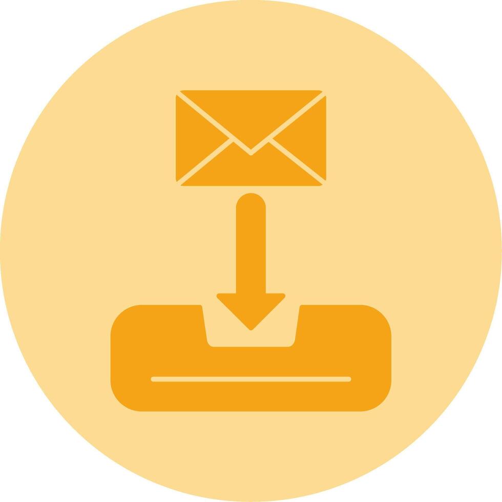 Inbox Dual Tone Circle Icon vector