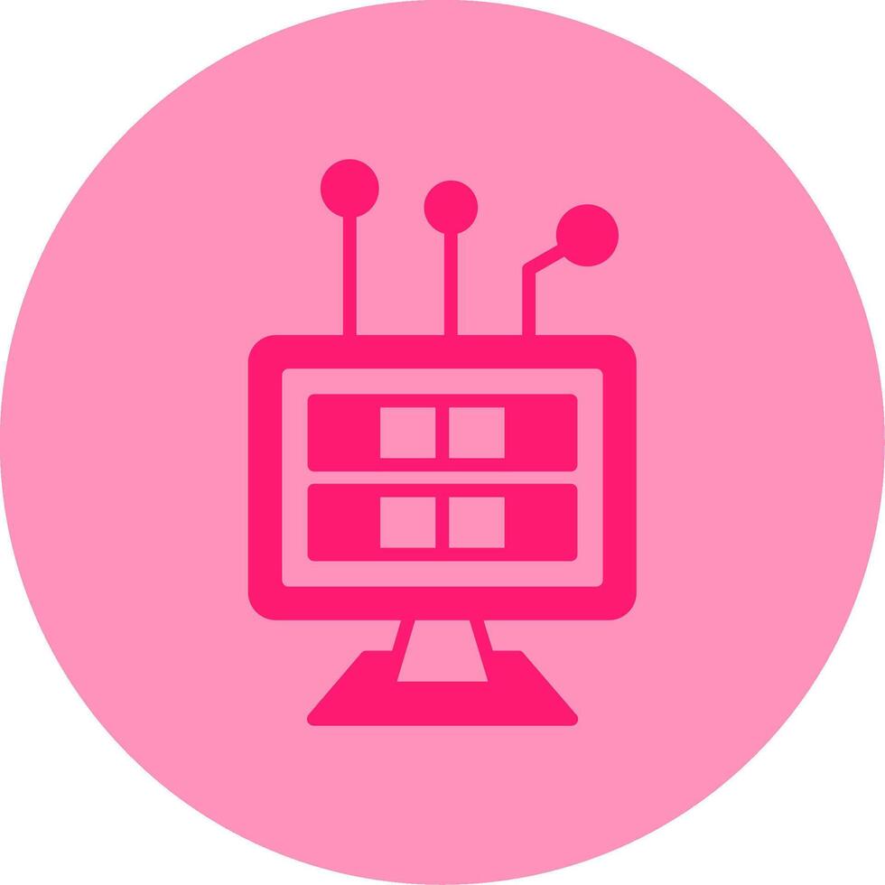 Digital Disruption Dual Tone Circle Icon vector