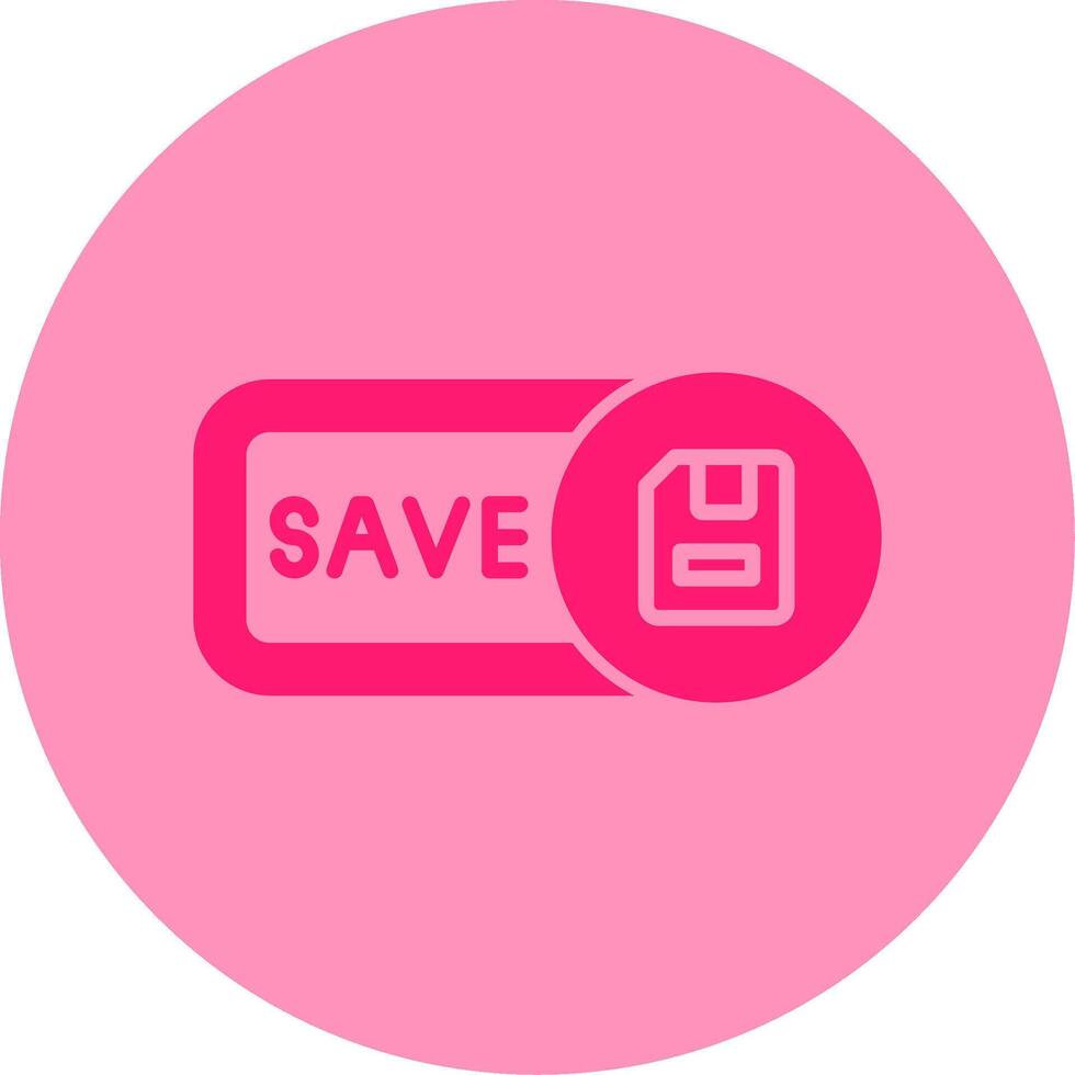 Save Dual Tone Circle Icon vector