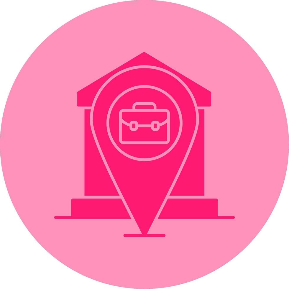 Remote Working Dual Tone Circle Icon vector