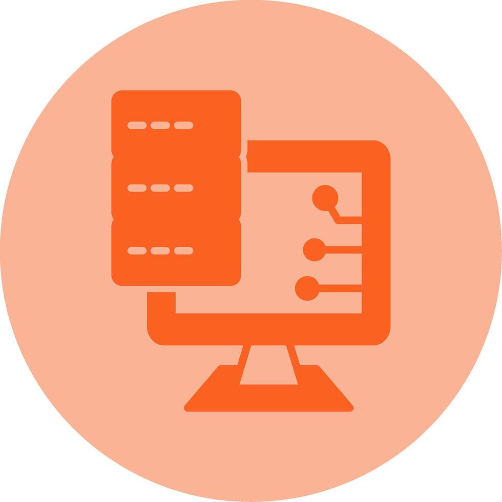 Big Data Dual Tone Circle Icon vector