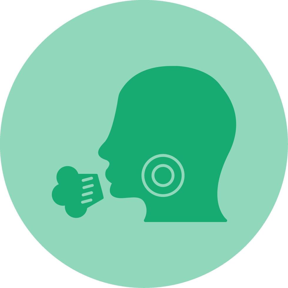 Cough Dual Tone Circle Icon vector