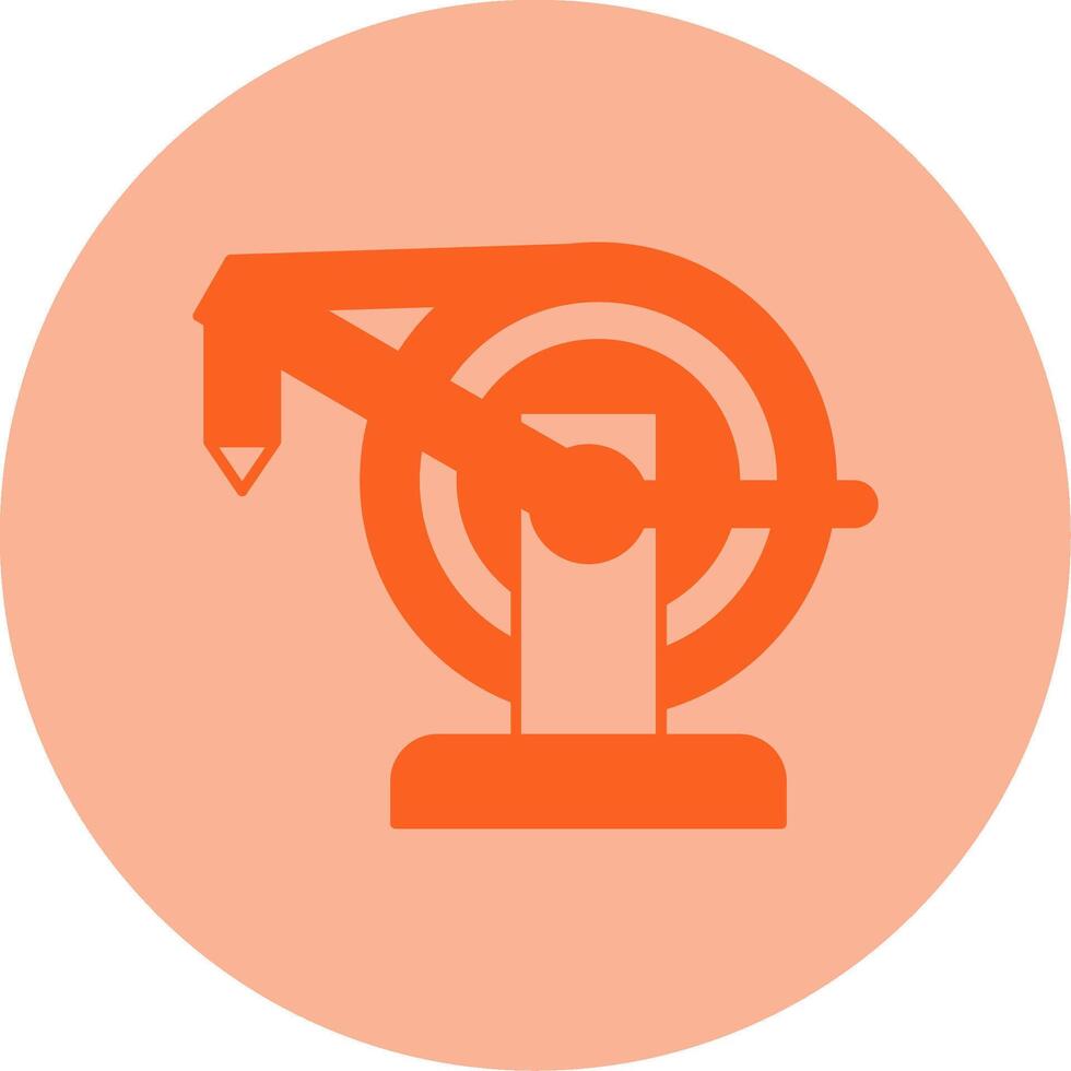 Water Hose Dual Tone Circle Icon vector