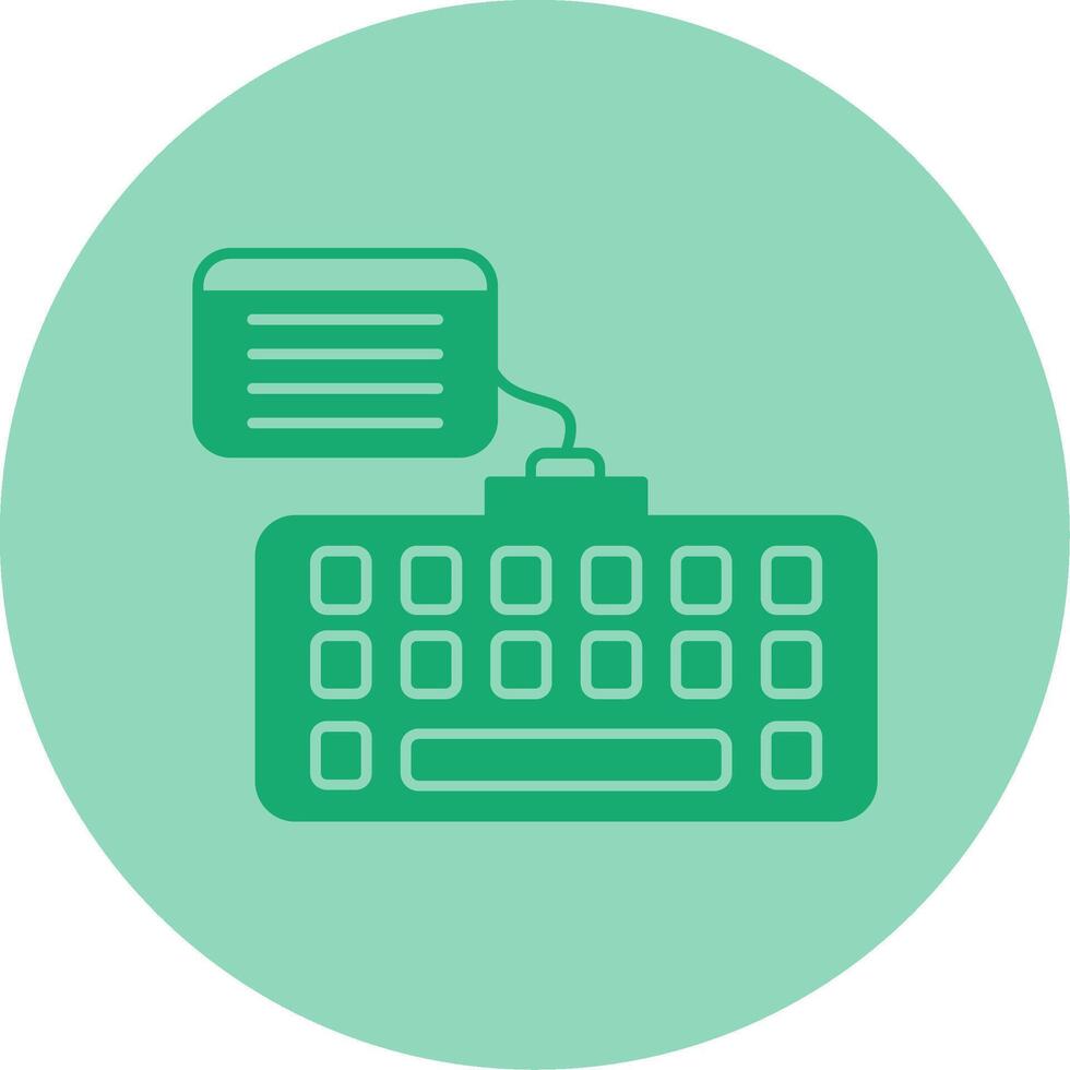 Keyboard Dual Tone Circle Icon vector