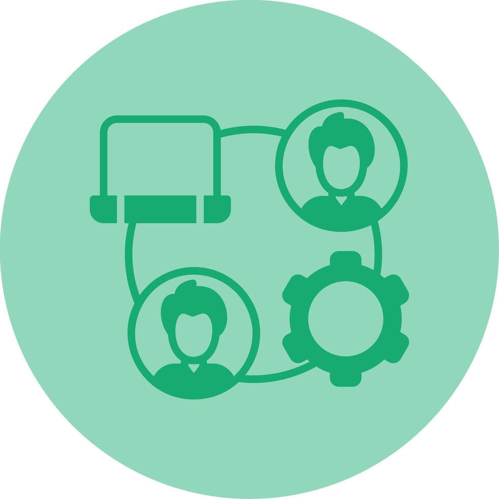 Remote Job Dual Tone Circle Icon vector