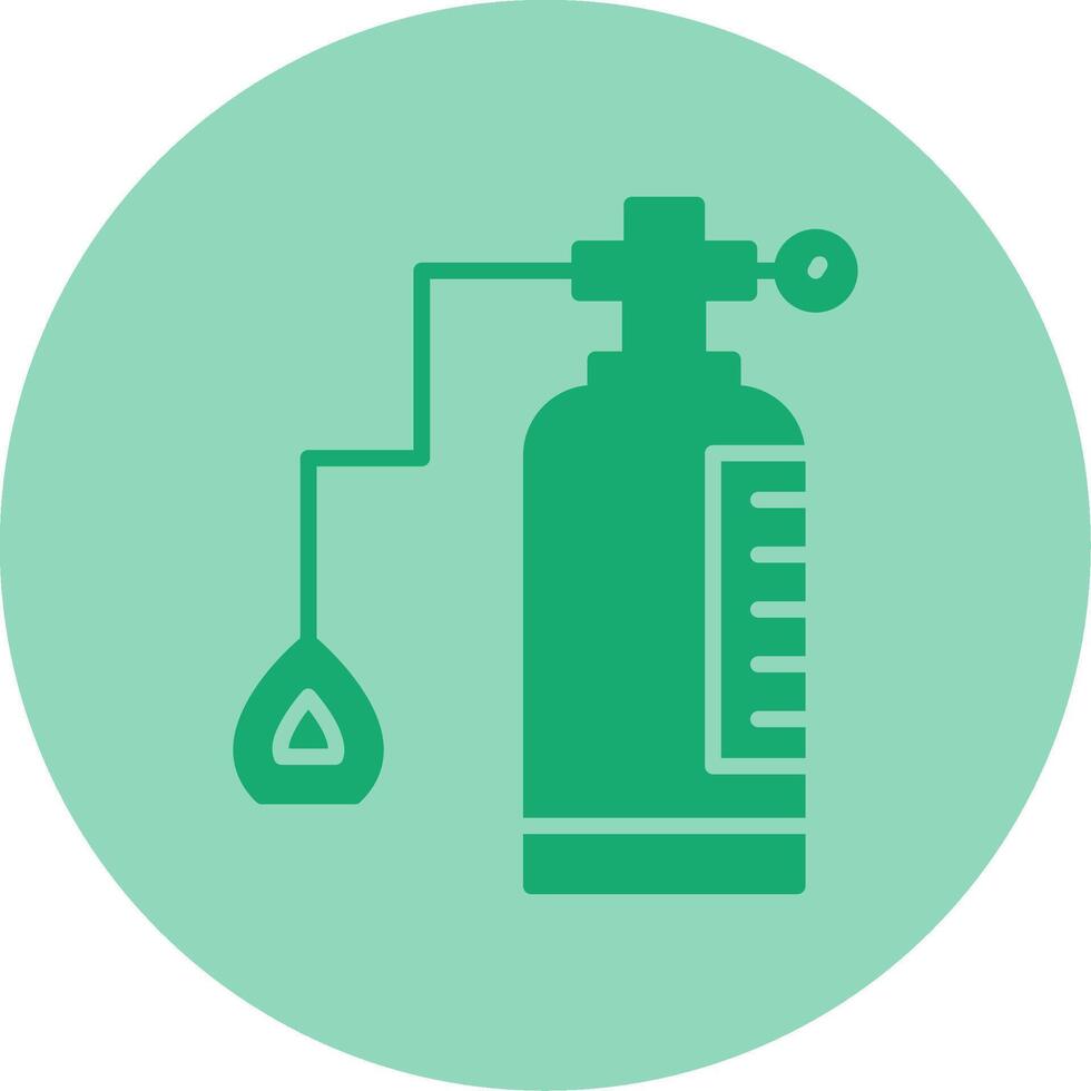 Oxygen Tank Dual Tone Circle Icon vector