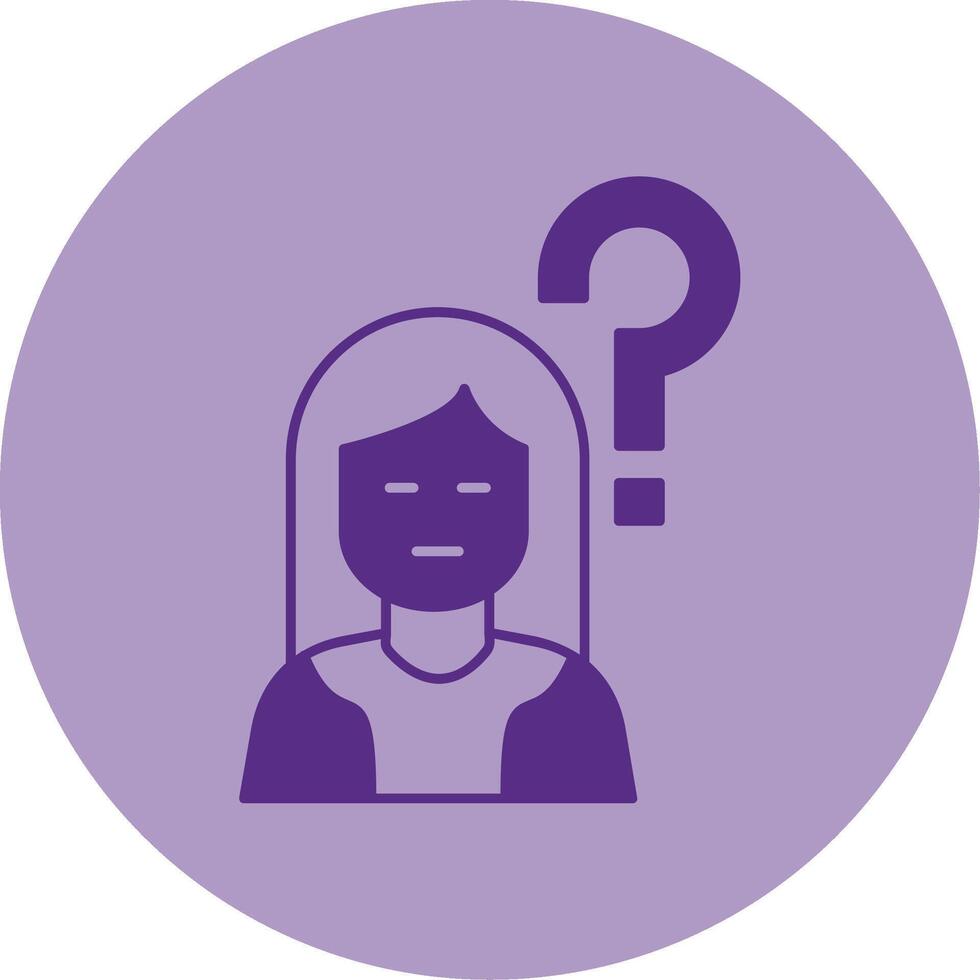 Confusion Dual Tone Circle Icon vector