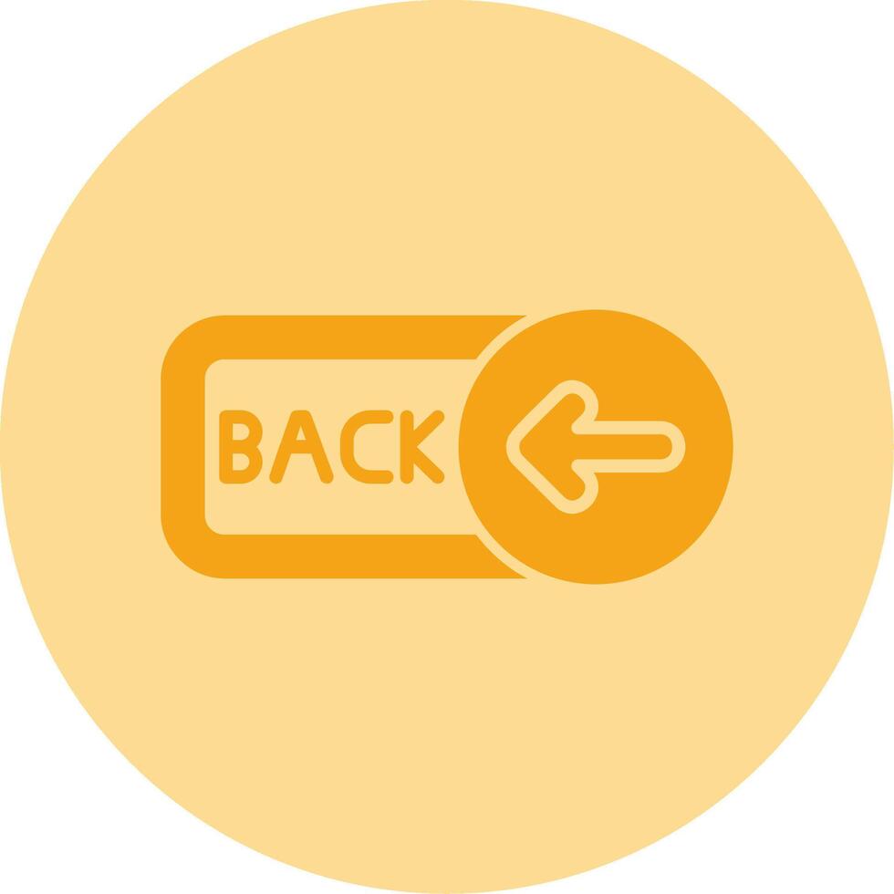 Back Dual Tone Circle Icon vector
