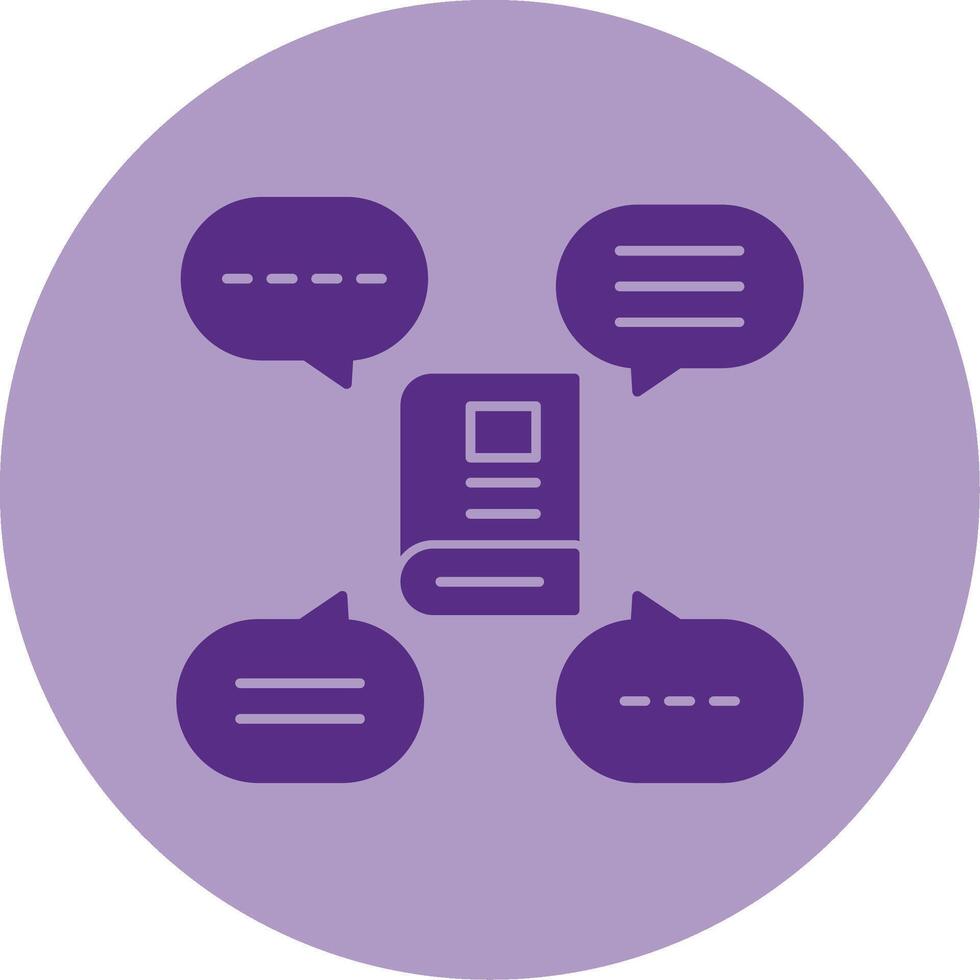 Discussion Group Dual Tone Circle Icon vector